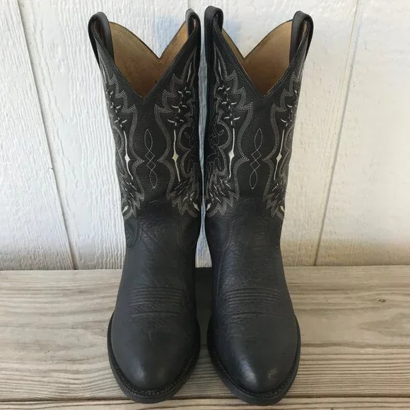 Ariat Buckstitch Bull Shoulder Mens Black Cowboy Western Boots 10.5 D 37423 - Picture 11 of 13